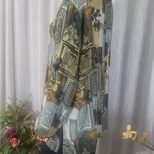 Carole Little  Architectural Print Long Sleeve Shirt